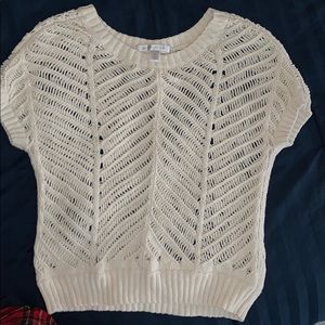 LC by Lauren Conrad crochet short sleeve top. XS